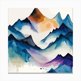 Watercolor Mountains 5 Canvas Print