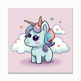 Cute Unicorn 587 Canvas Print