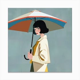 Woman with umbrella 1 Canvas Print