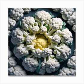 Frame Created From Cauliflower On Edges And Nothing In Middle Haze Ultra Detailed Film Photograph (5) Canvas Print