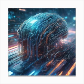 Futuristic Brain Concept Canvas Print