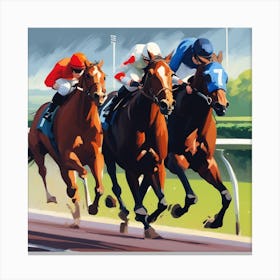 Horse Racing 3 Canvas Print