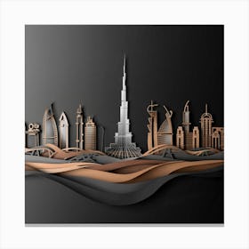 Dubai Skyline 1 Canvas Print