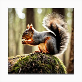 Squirrel In The Forest 7 Canvas Print