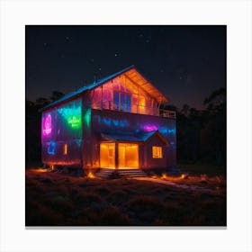 House At Night 2 Canvas Print