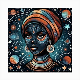 Ellunara Celestial Portrait Canvas Print