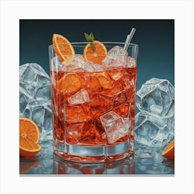 Cocktail With Ice Canvas Print