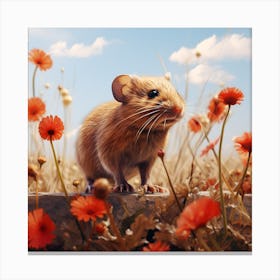 Mouse In The Field 2 Canvas Print