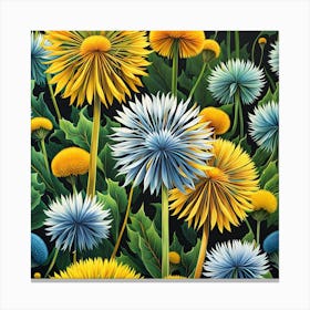 The Art of Wildflowers: Dandelion Whispers Canvas Print