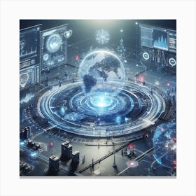 Futuristic City Canvas Print