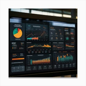 Corporate Dashboard Featuring An Overview Of Performance Indicators Business Analytics And Financi Canvas Print