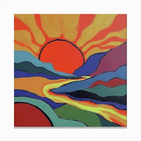 Sunset In The Valley Canvas Print