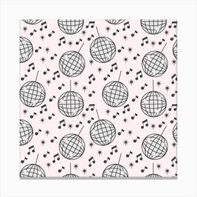 Disco Ball Seamless Pattern Canvas Print