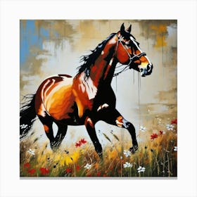 Horse Running Canvas Print