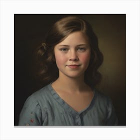 Portrait Of A Young Girl 3 Canvas Print