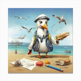 Seagull 12 Canvas Print