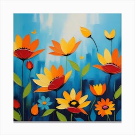 Flowers In The Sky Canvas Print