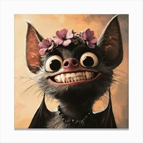 Bat In Flower Crown Toile