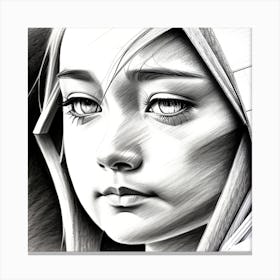 Portrait Of A Girl 1 Canvas Print