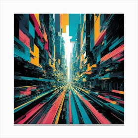 City On Fire 3 Canvas Print