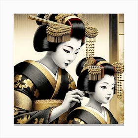 Geishaart18 Canvas Print