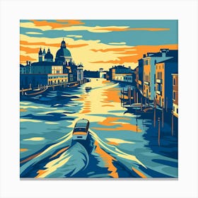 A Venice With Grand Canal Vector Design Illustra 1720474889 2 Canvas Print