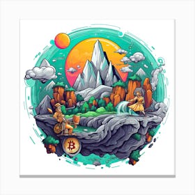 Bitcoin Illustration Canvas Print