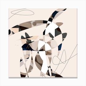 Abstract Bites Square Canvas Print