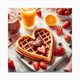 Heart Waffles 2 Canvas Print