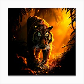 Tiger In The Jungle 1 Canvas Print