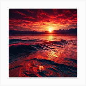 Sunset Over The Ocean 92 Canvas Print