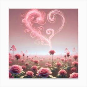 Pink Roses 1 Canvas Print