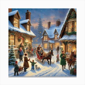 Christmas Village Canvas Print