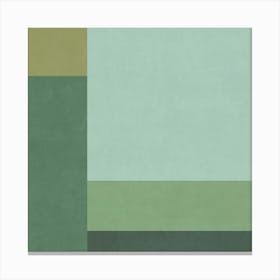 Minimalist Abstract Geometries - Green 02 Canvas Print