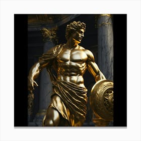 Golden Statue Of Aphrodite Canvas Print