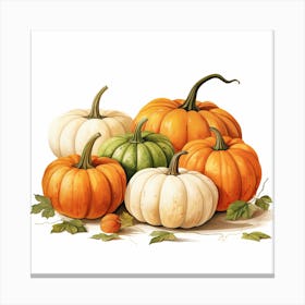 Pumpkins clipart Canvas Print