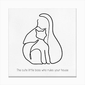 The Cute Little Boss Who Rules Your House Canvas Print