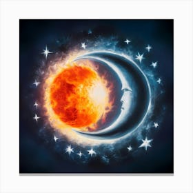 Sun And Moon Canvas Print