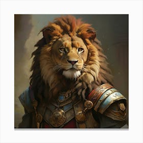  Lion Character Art Print 0 Canvas Print