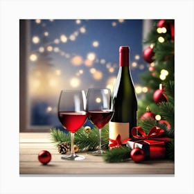 Christmas Wine Canvas Print