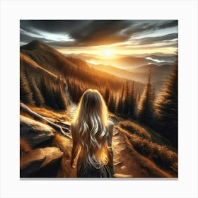 Walking In The Hills Canvas Print