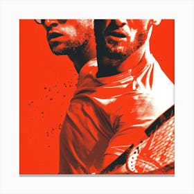 Two Tennis Players Canvas Print