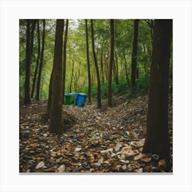 Trash In The Forest 1 Canvas Print