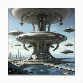 Futuristic City 1 Canvas Print