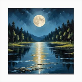 Moon River Art Print 3 Canvas Print