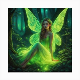 Fairy In A Forest Canvas Print