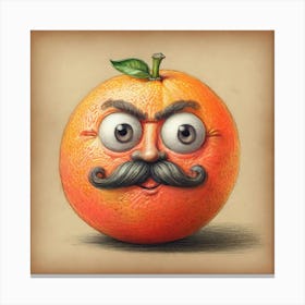 Grapefruit With A Handlebar Canvas Print