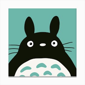 Totoro Anime Cute Minimalist Illustration Canvas Print