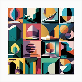 Geometric Abstract (1) Canvas Print