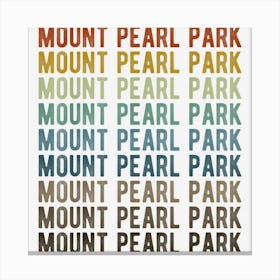 Mount Pearl Park City Canada Retro Canvas Print